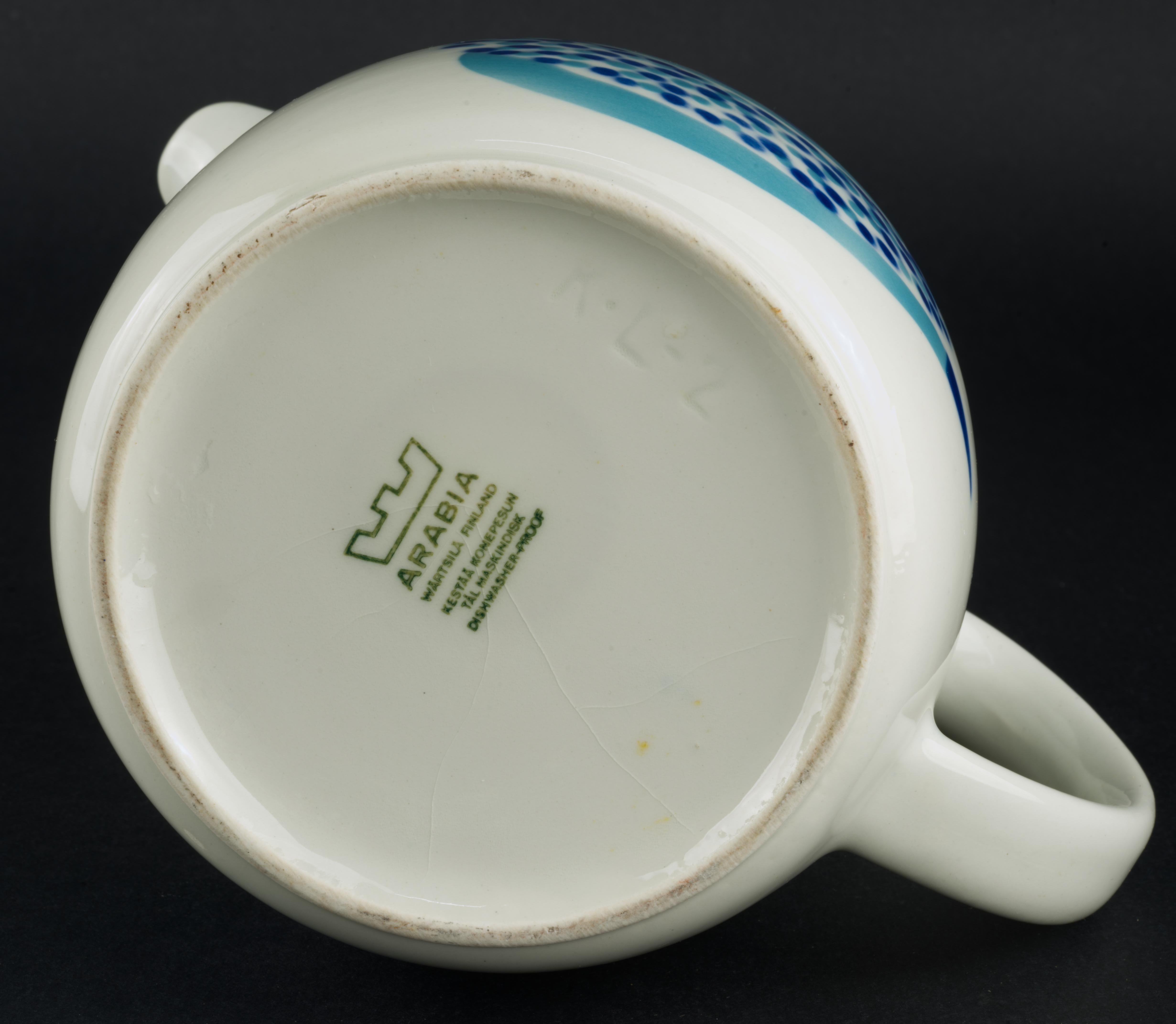 Kaj Franck Ceramic Kissa Cat Pitcher for Arabia Finland 1960s 2