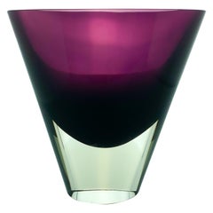 Kaj Franck, Clear and Purple Glass Art-object, Nuutajärvi-Notsjö Finland, 1960 
