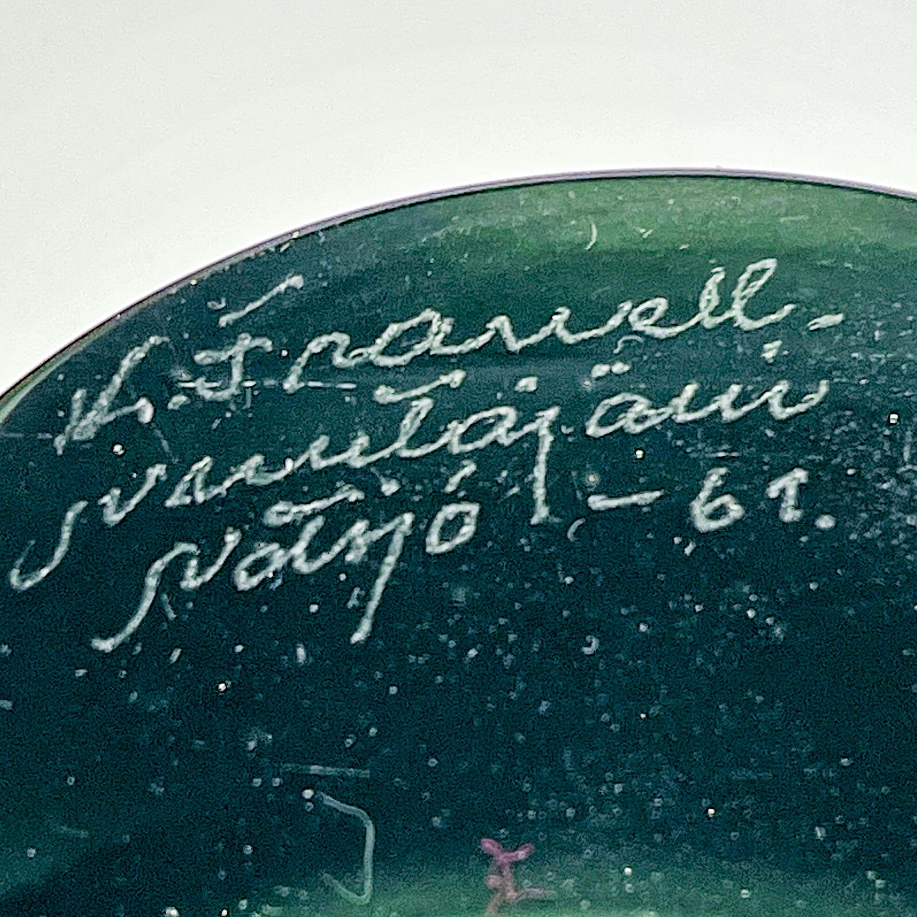 Kaj Franck, Clear & Green Glass Art-Object, Model Kf 234, Nuutajärvi-notsjö 1961 6