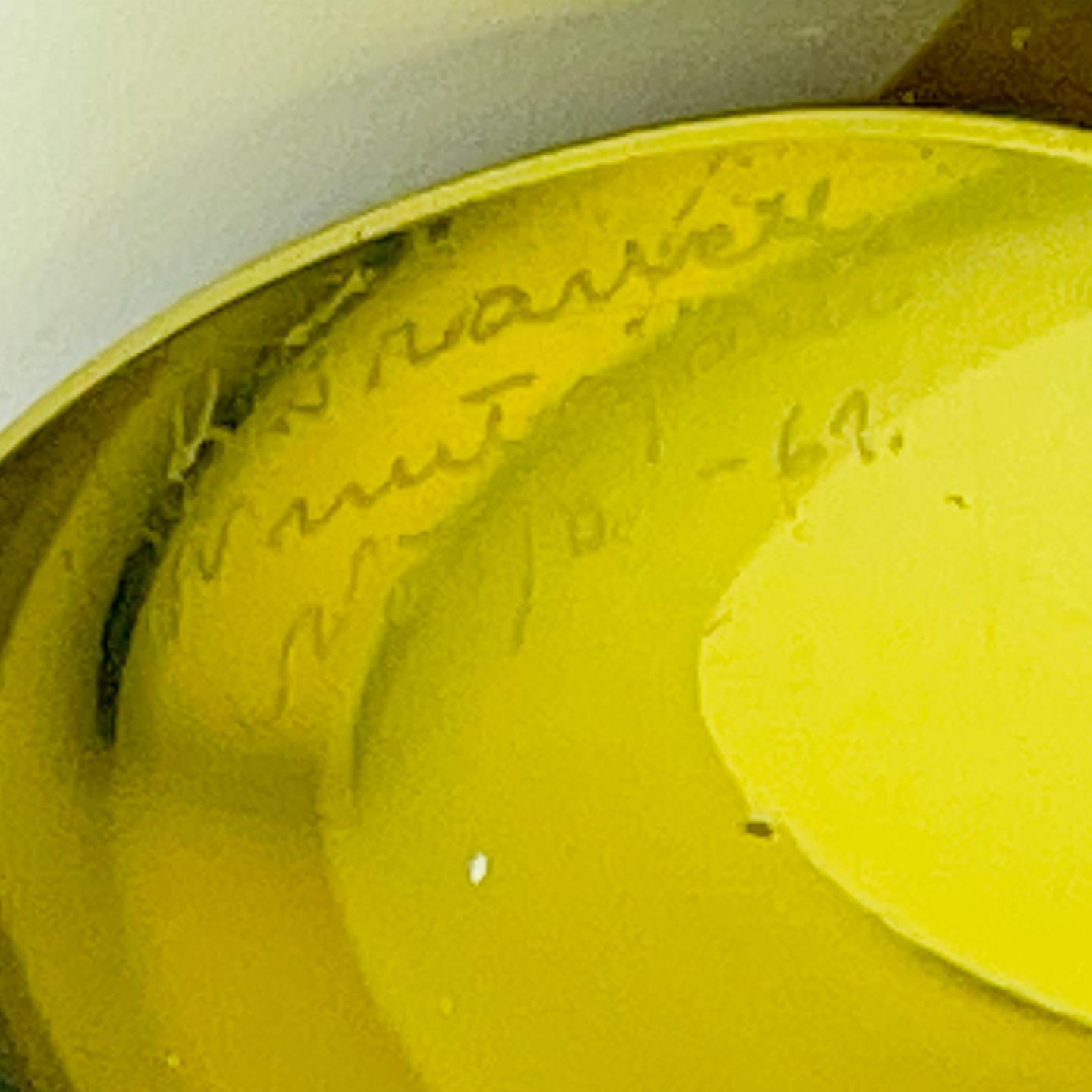 Kaj Franck, Clear & yellow glass Art-Object, Model KF234, Nuutajärvi-Notsjö 1961 10
