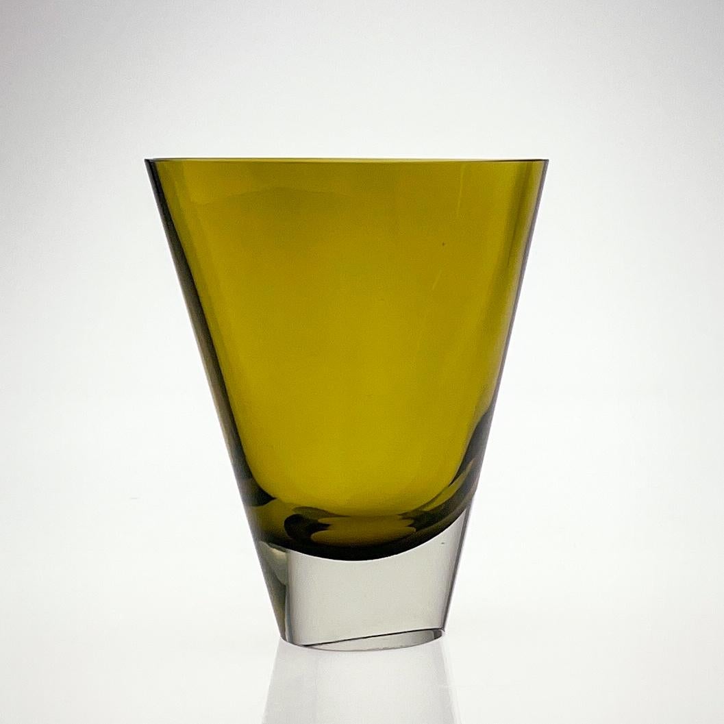 Kaj Franck, Clear & yellow glass Art-Object, Model KF234, Nuutajärvi-Notsjö 1961 In Good Condition In EL Waalre, NL