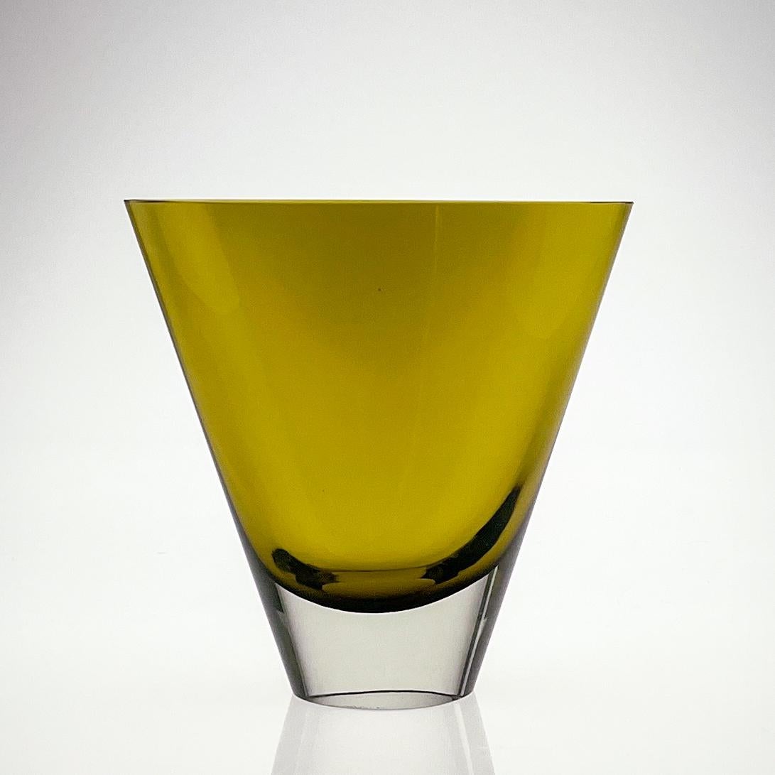 Mid-20th Century Kaj Franck, Clear & yellow glass Art-Object, Model KF234, Nuutajärvi-Notsjö 1961