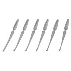 Kaj Franck for Hackman. Set of six "Scandia" lobster forks in stainless steel