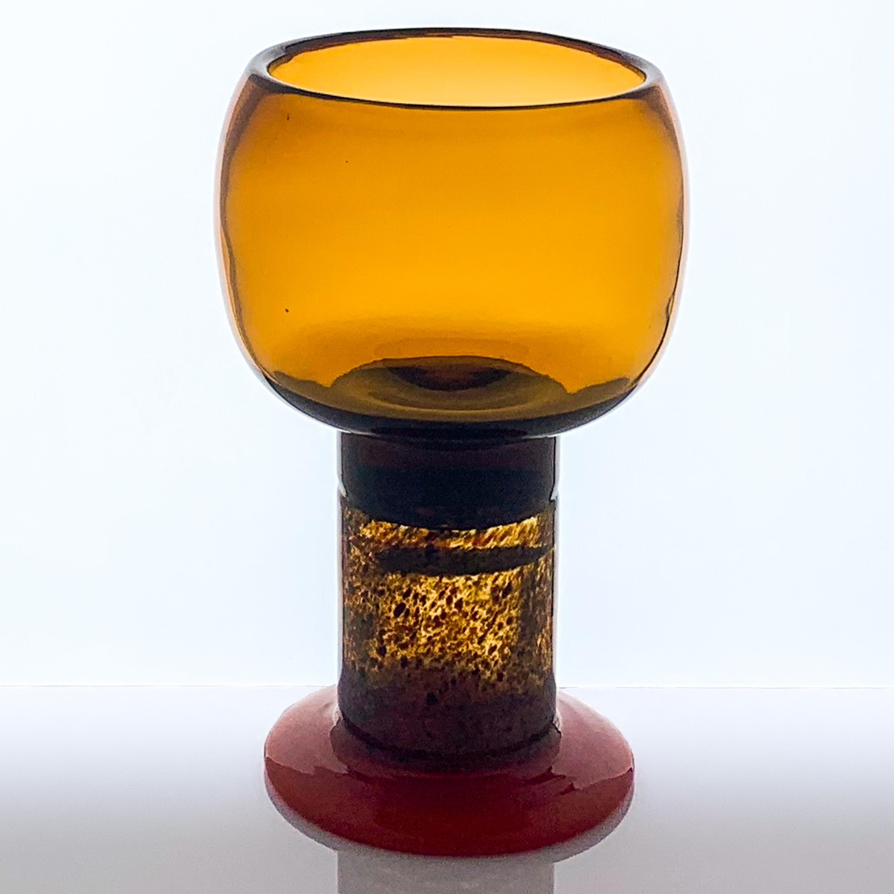 Finnish Kaj Franck Glass Art-Object / Goblet, Model KF539, Nuutajärvi-notsjö, circa 1975