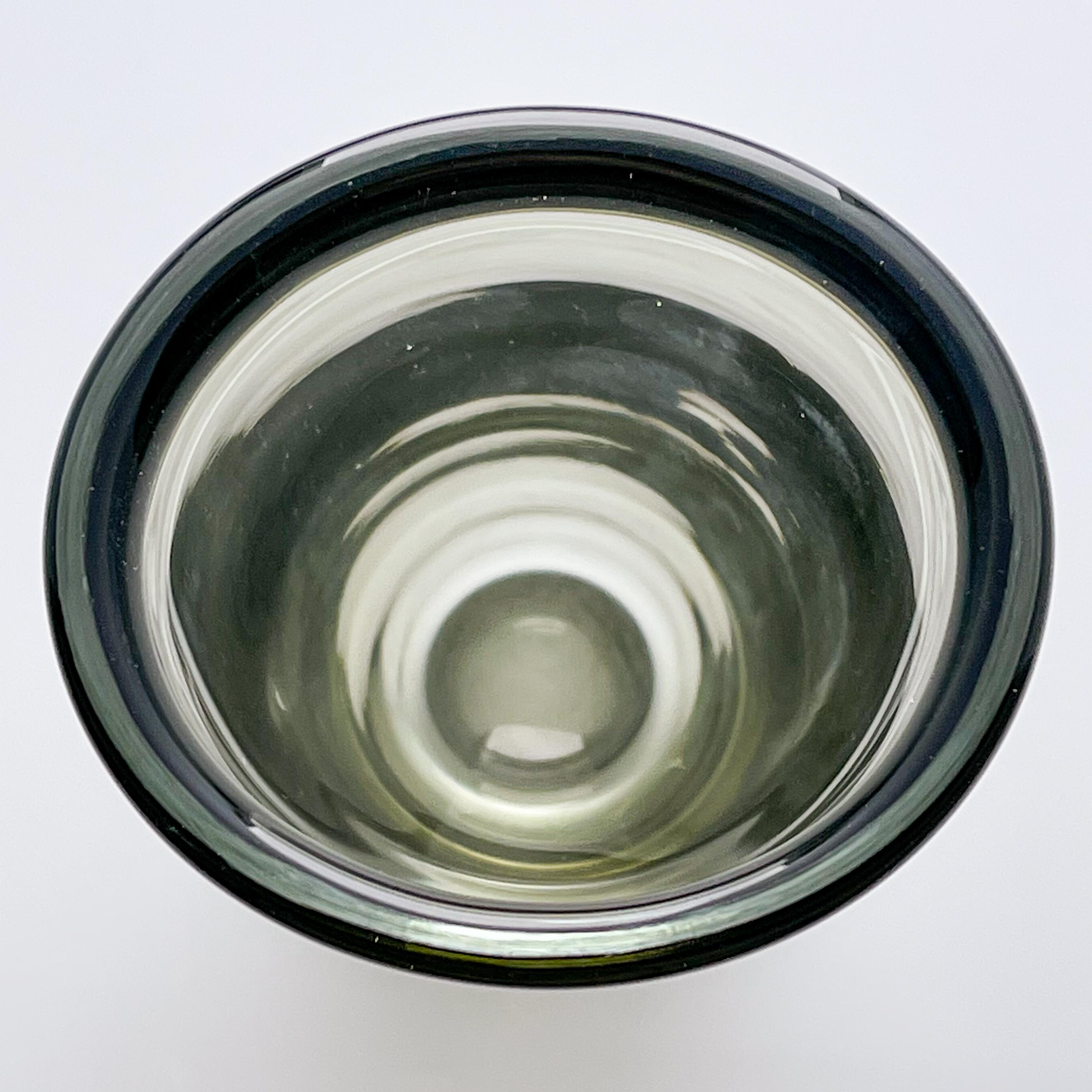 Mid-20th Century Kaj Franck, Green Glass Art-Object, Model KF108, Nuutajärvi-Notsjö, Finland 1954