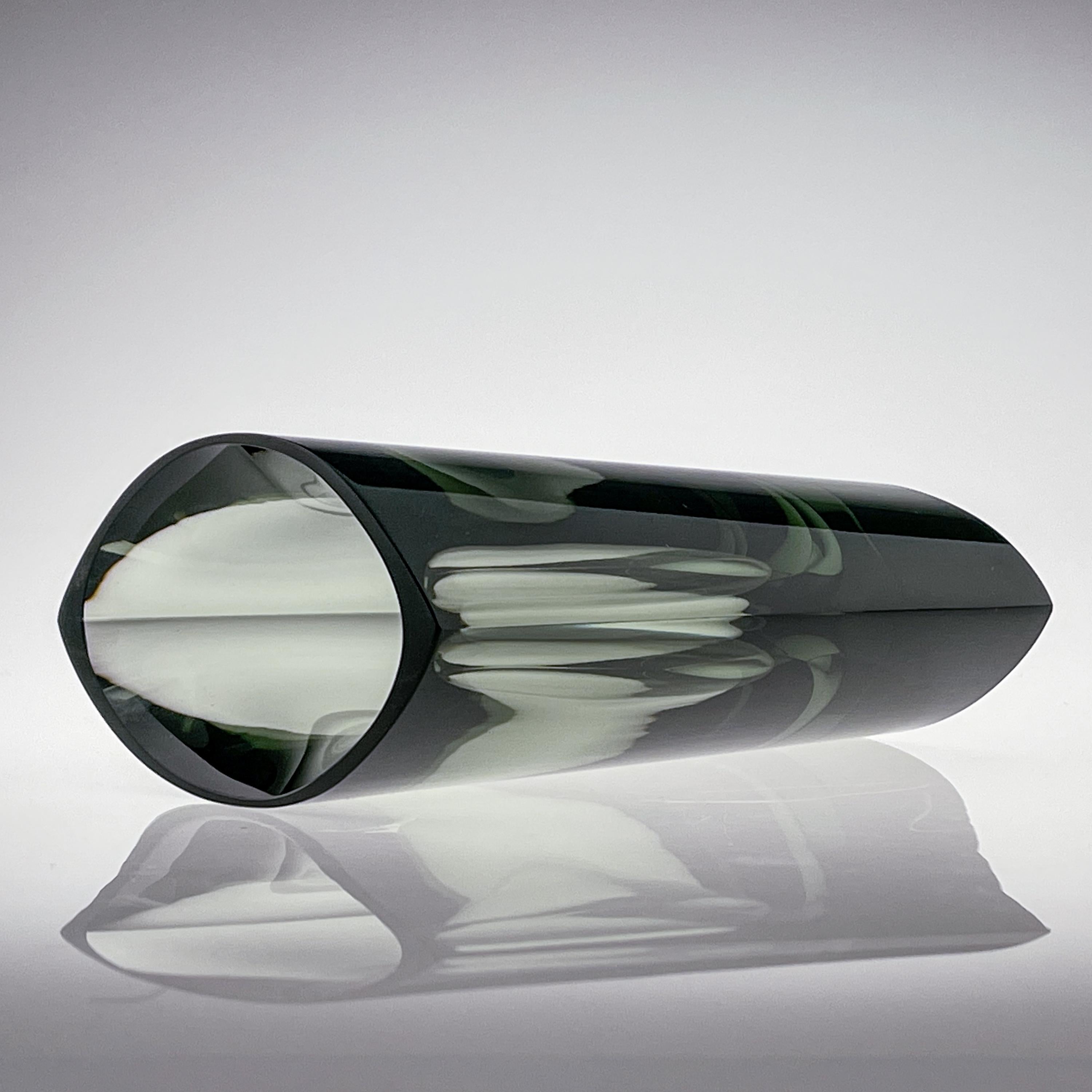 Kaj Franck, Grünes Glas-Kunstobjekt, Modell N 407, Nuutajrvi-Notsj, Finnland 1967 10