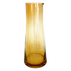 Kaj Franck 'Ittala, Nuutajarvi' Amber Midcentury Modern Water Jug, 1960s