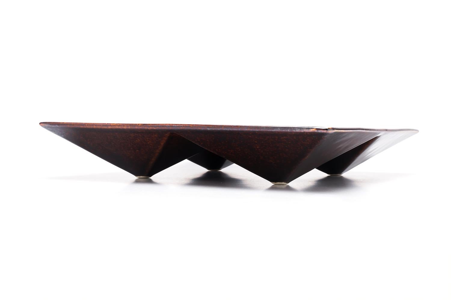 Swedish Kaj Franck / KF1 HORS D'OEUVRE DISH(BROWN) / Arabia Finland For Sale