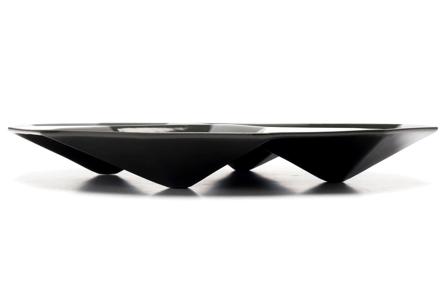 Scandinavian Modern Kaj Franck / KF2 HORS D'OEUVRE DISH(BLACK) / Arabia Finland For Sale