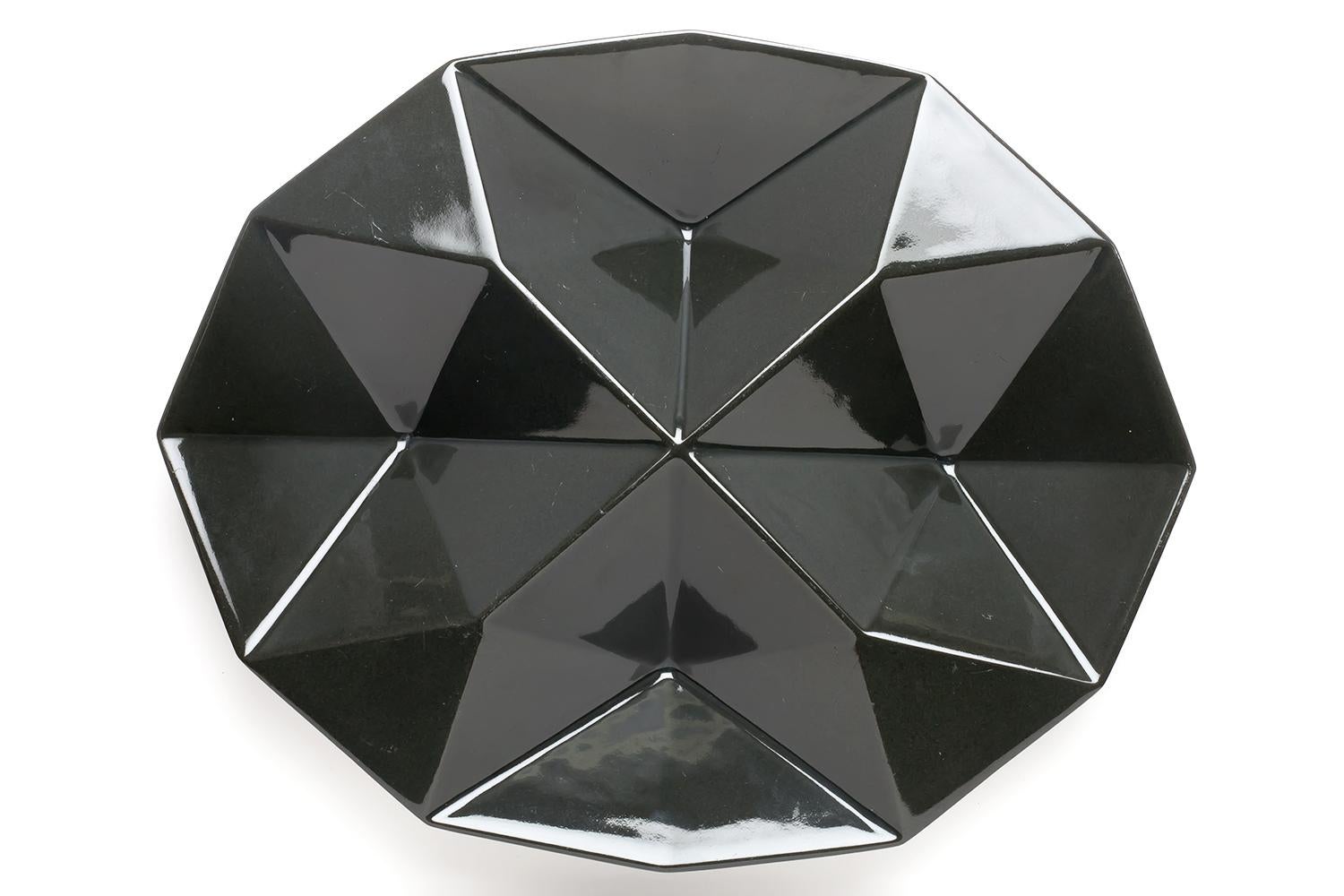 Ceramic Kaj Franck / KF2 HORS D'OEUVRE DISH(BLACK) / Arabia Finland For Sale