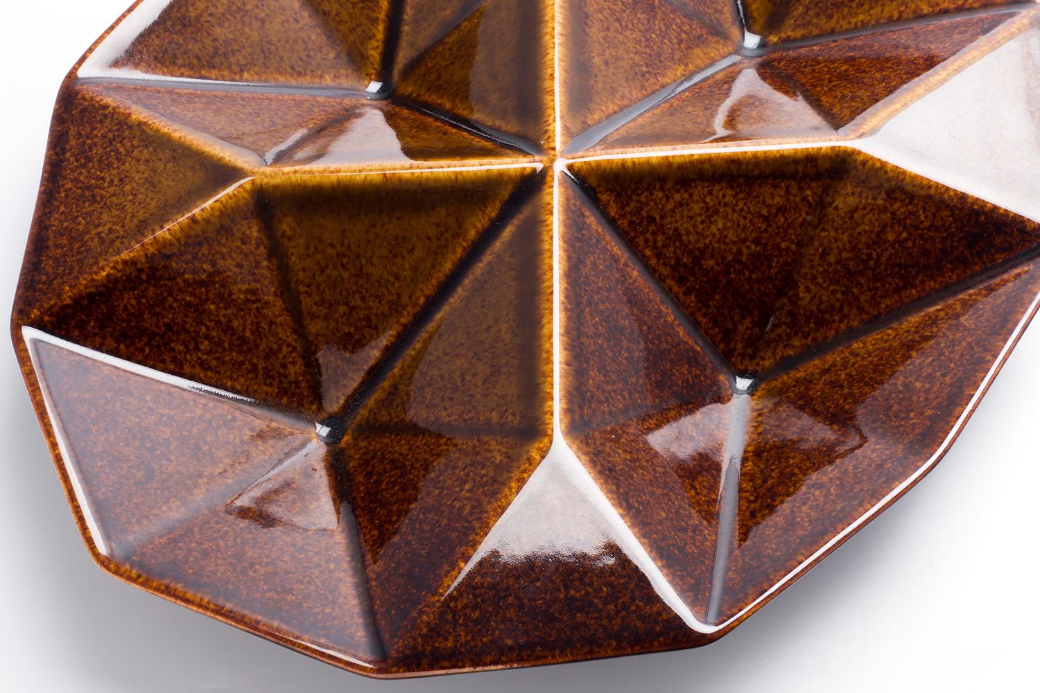 Mid-20th Century Kaj Franck / KF2 HORS D'OEUVRE DISH(BROWN) / Arabia Finland For Sale