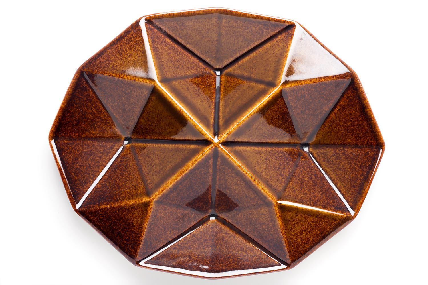 Ceramic Kaj Franck / KF2 HORS D'OEUVRE DISH(BROWN) / Arabia Finland For Sale