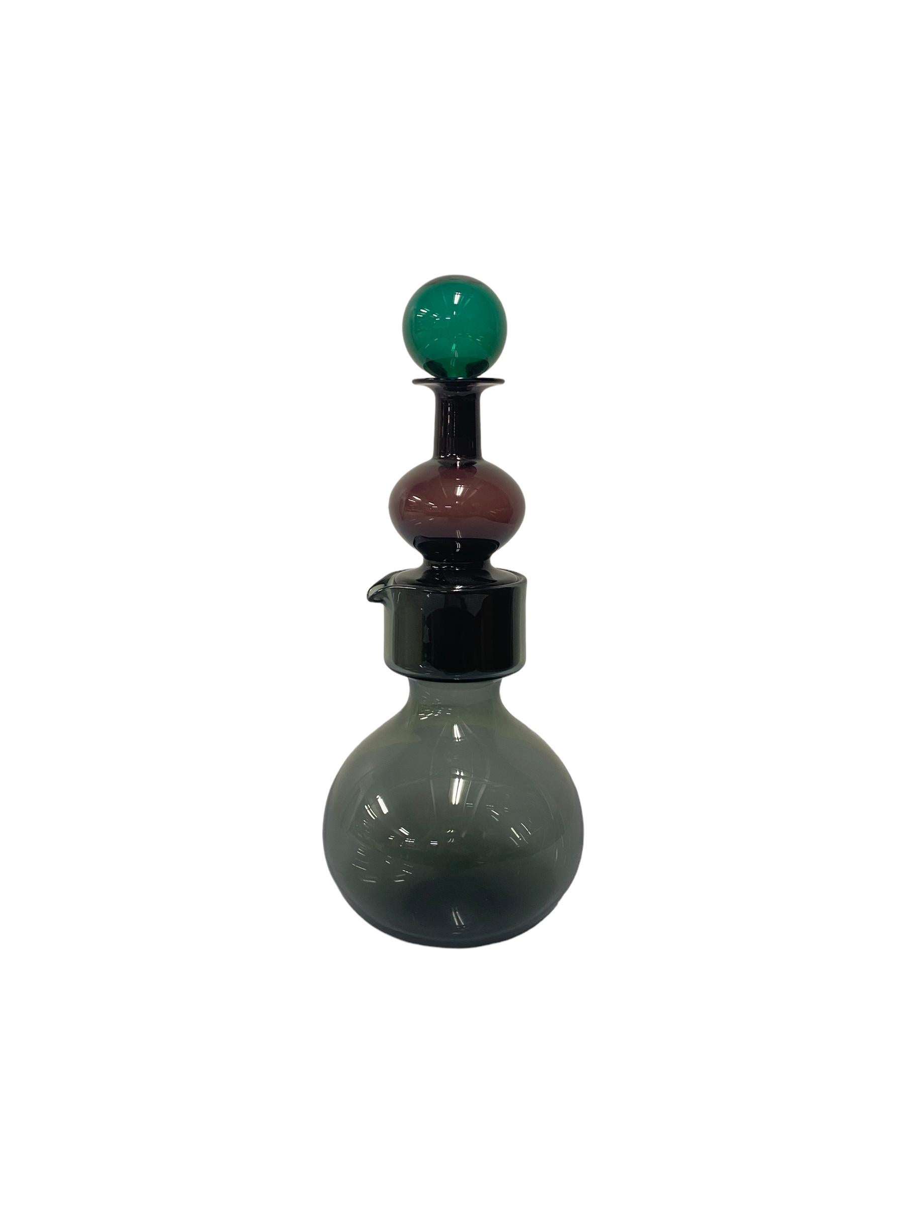 Blown Glass Kaj Franck `Kremlin Bells` Decanter for Nuutajärvi,  Notsjö  1965 For Sale