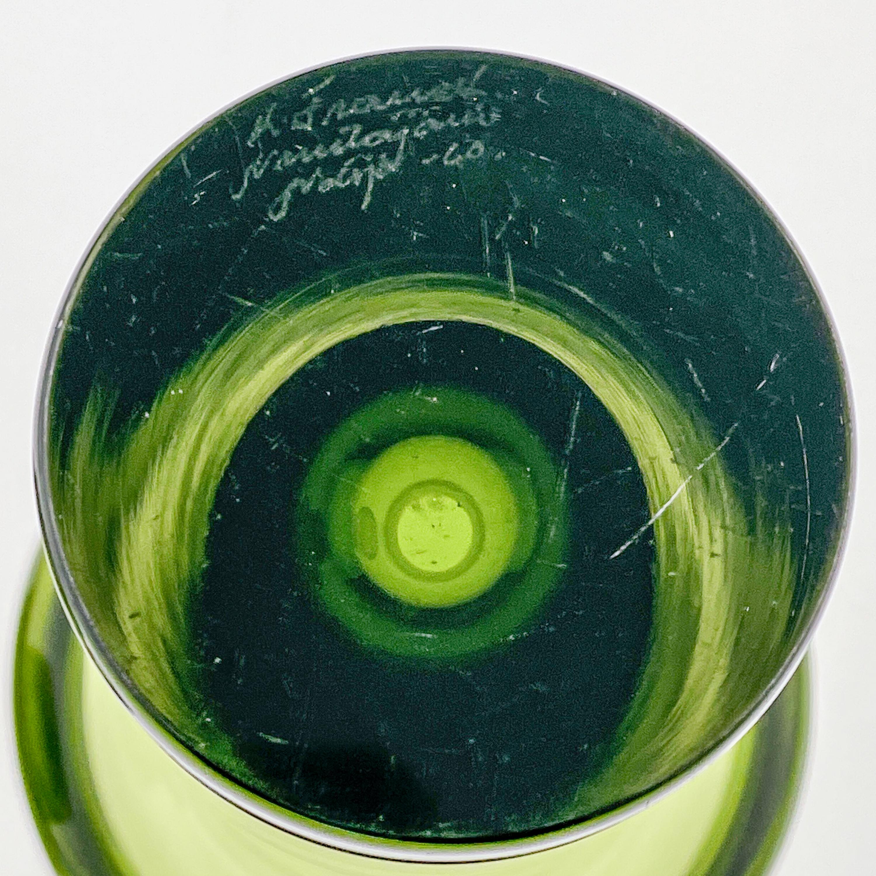 Kaj Franck, Matched Set Green Art-Objects, Model KF 260, Nuutajärvi-Notsjö, 1960 4