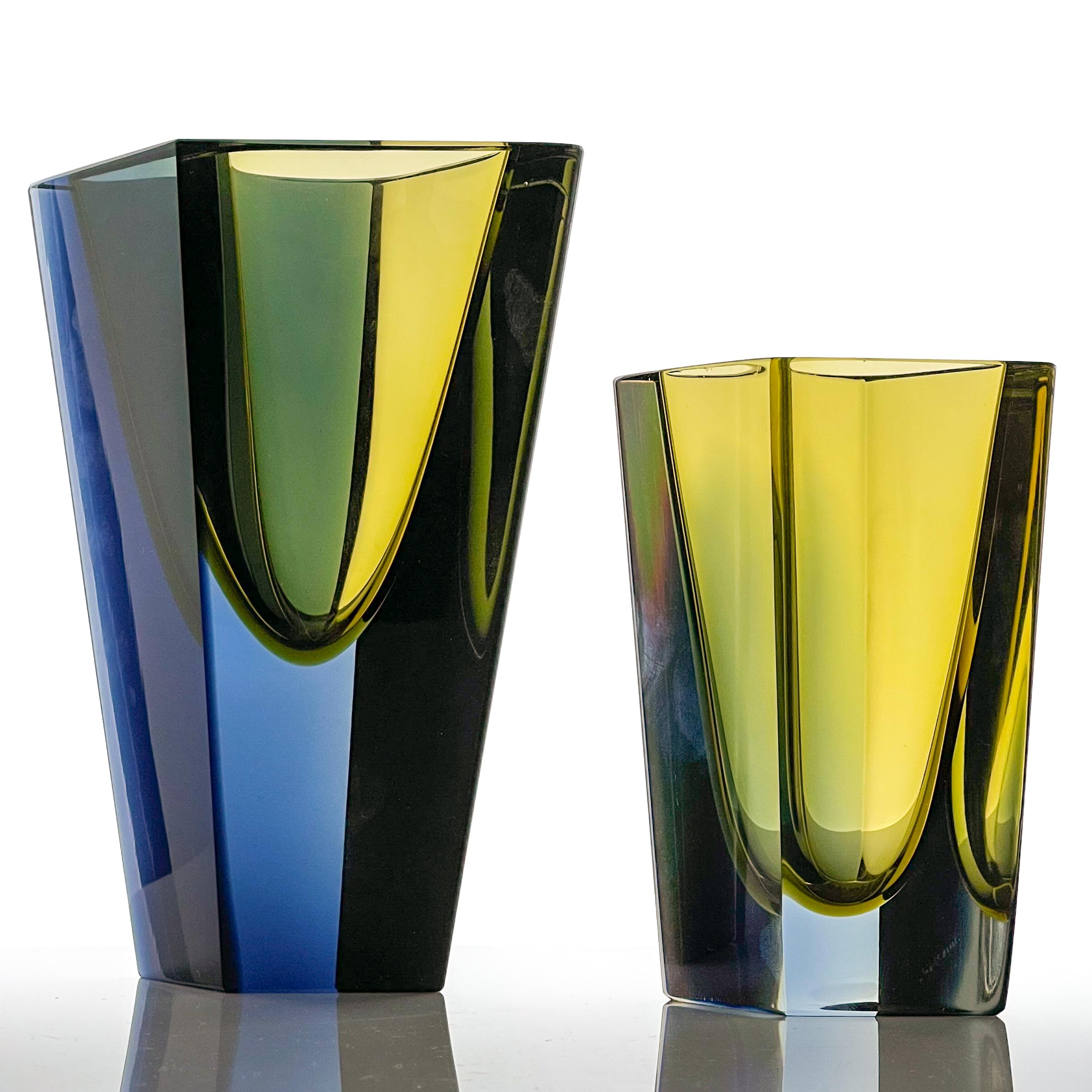 Scandinavian Modern Kaj Franck, Two Glass Art-Objects 