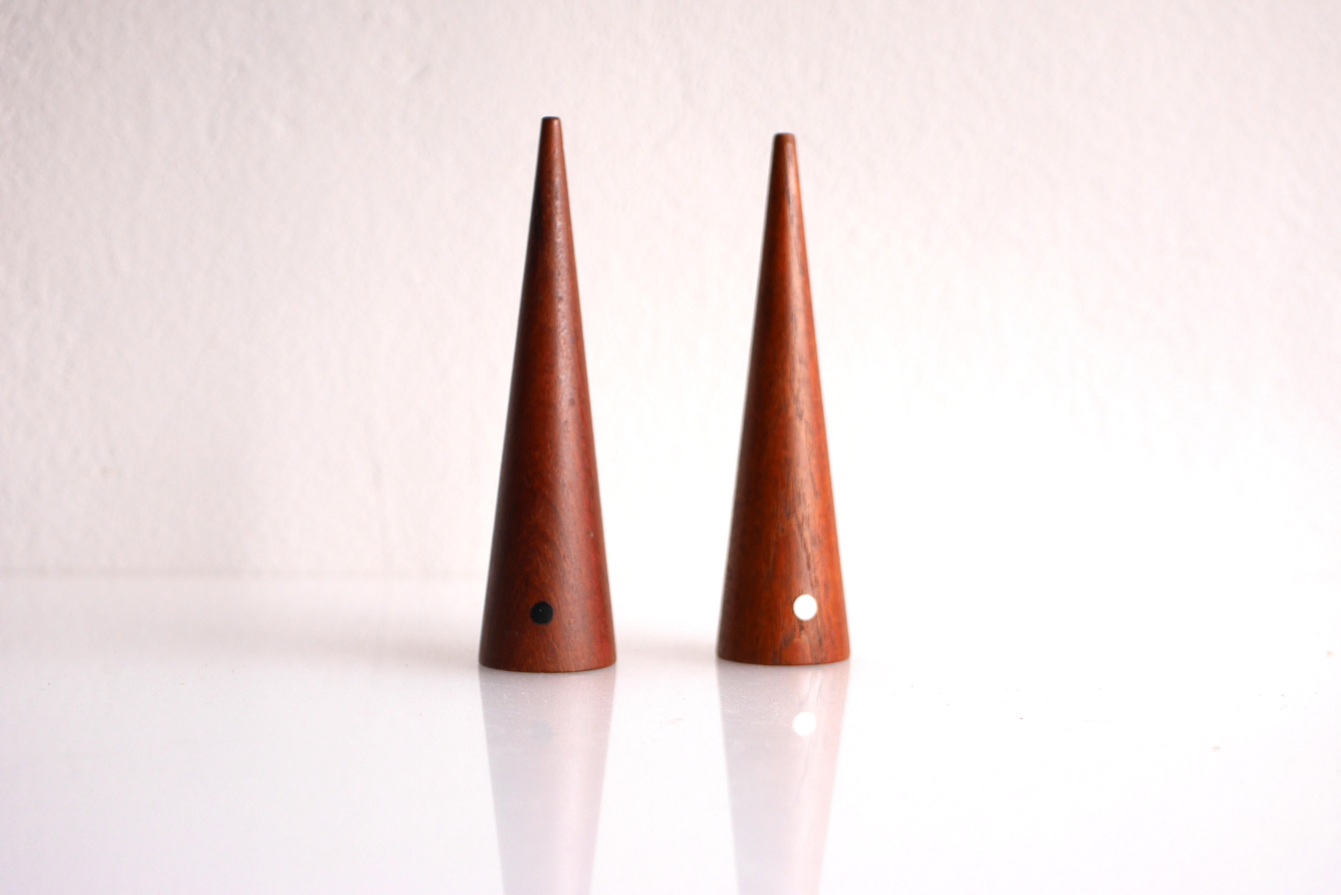 Kaj Frank Mid-century modern teak salt and pepper shaker set 4