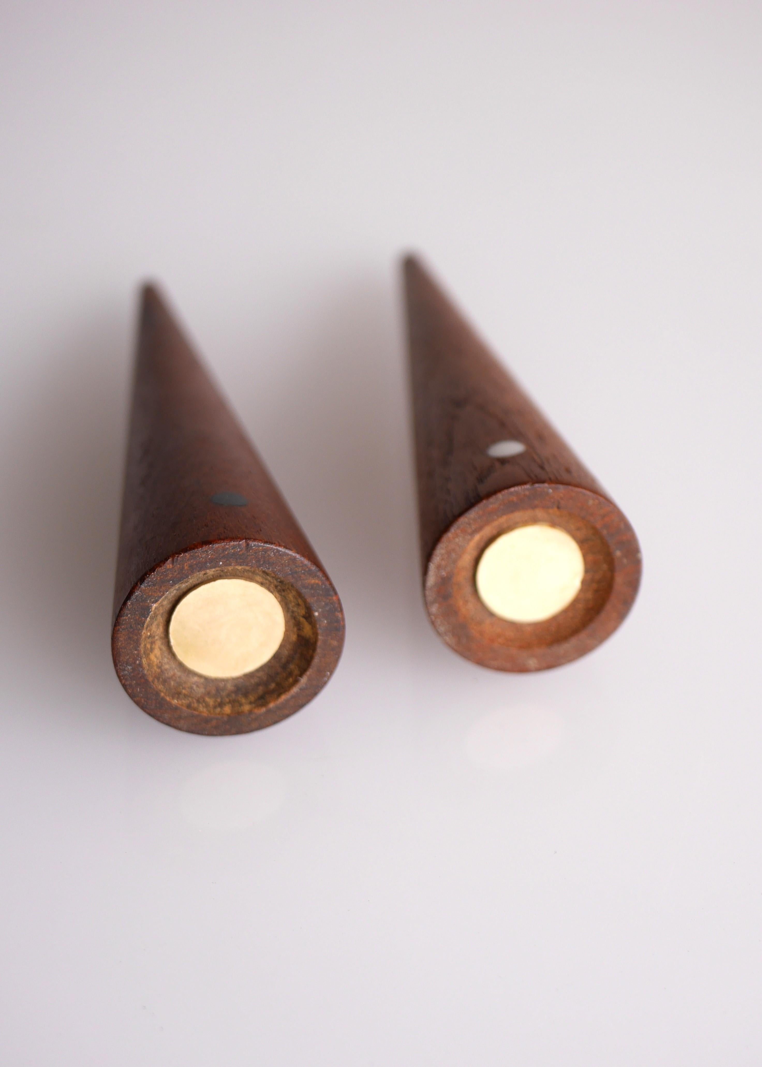 Teak Kaj Frank Mid-century modern teak salt and pepper shaker set