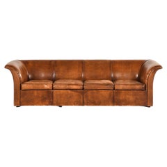 Kaj Gottlob Attributed Leather Sofa, 1940s