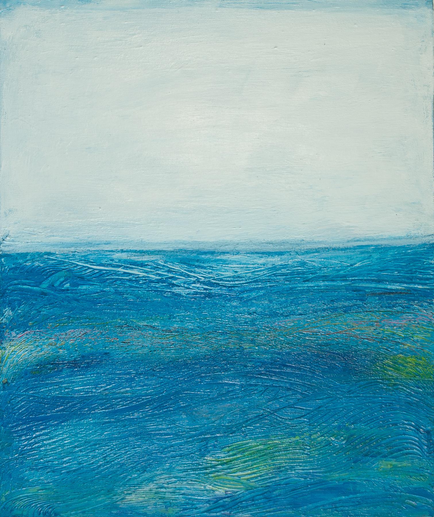 Sky and Sea, Abstract Painting - Mixed Media Art by Kajal Zaveri