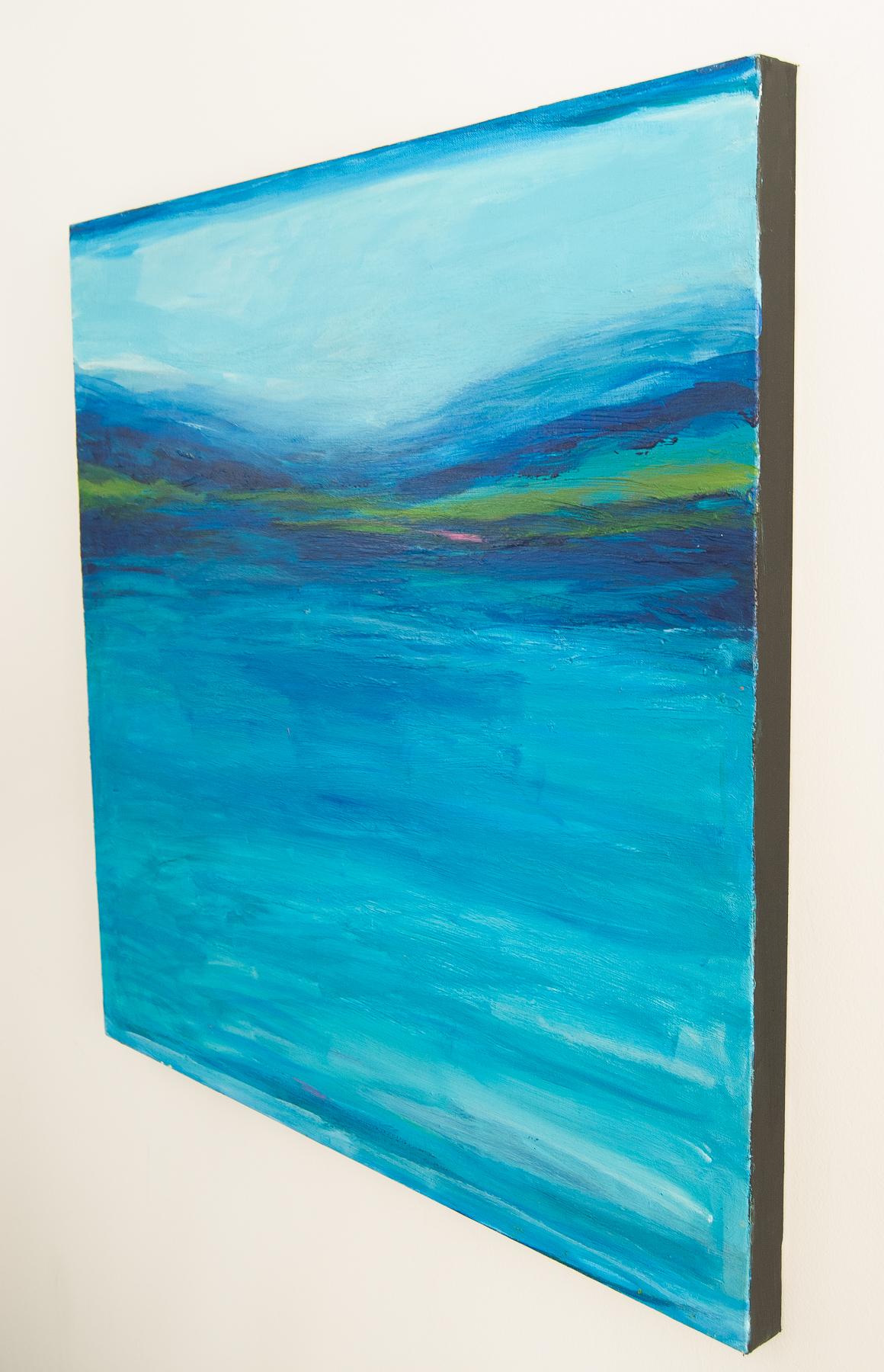 Blaue Gelassenheit, Abstrakte Malerei – Painting von Kajal Zaveri