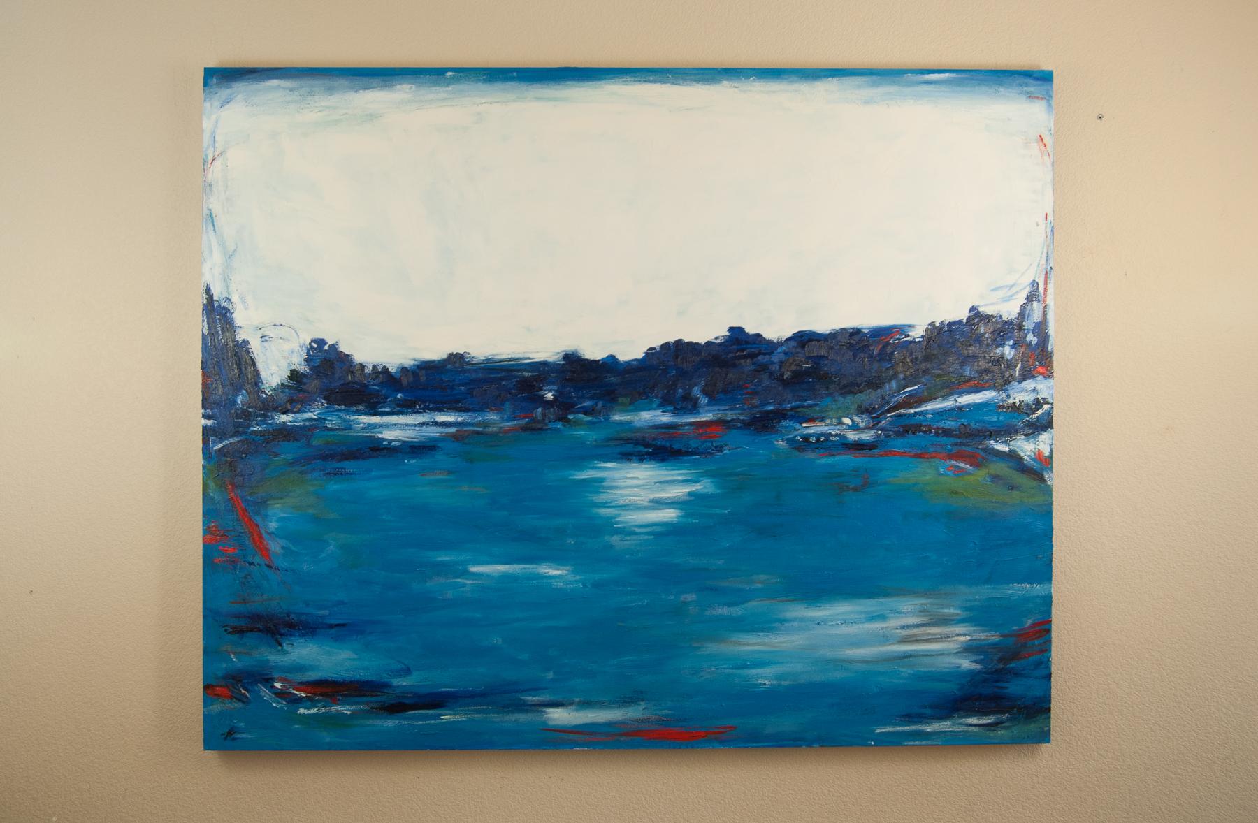 Viste ampie, Pittura ad olio astratta - Painting Astratto di Kajal Zaveri