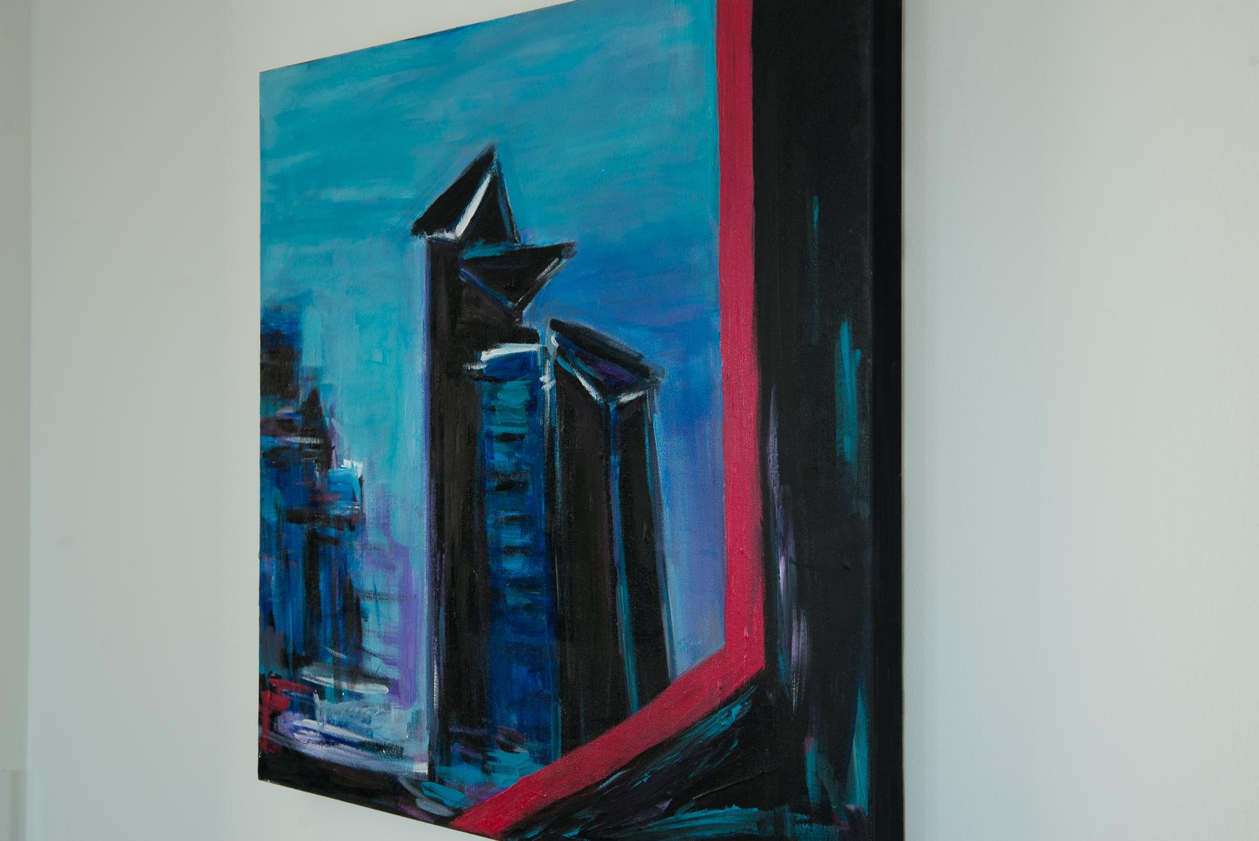 Vivere al limite, Pittura astratta - Painting di Kajal Zaveri