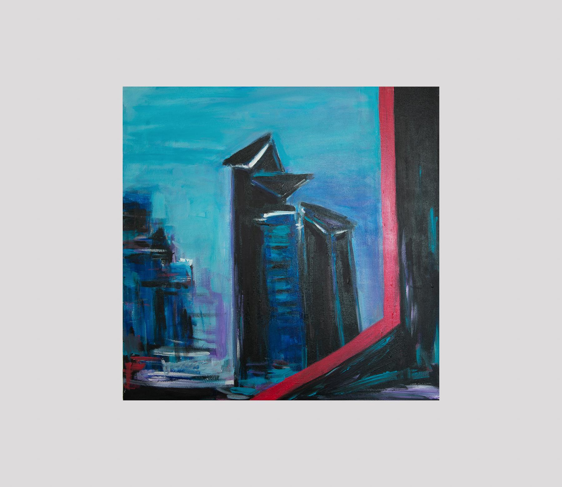 Vivere al limite, Pittura astratta - Painting Astratto di Kajal Zaveri