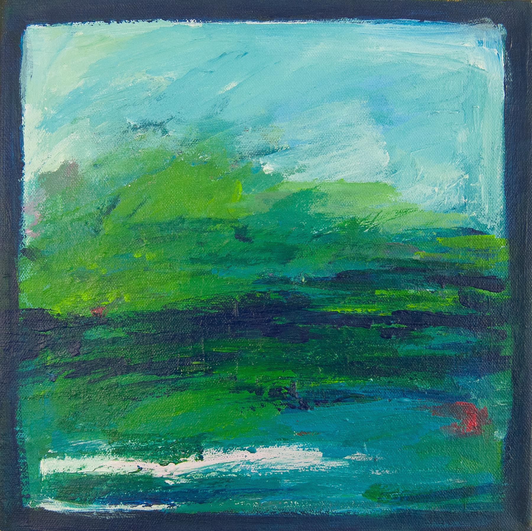 Abstract Painting di Kajal Zaveri - Da qualche parte... I+I siedono ancora, pittura astratta