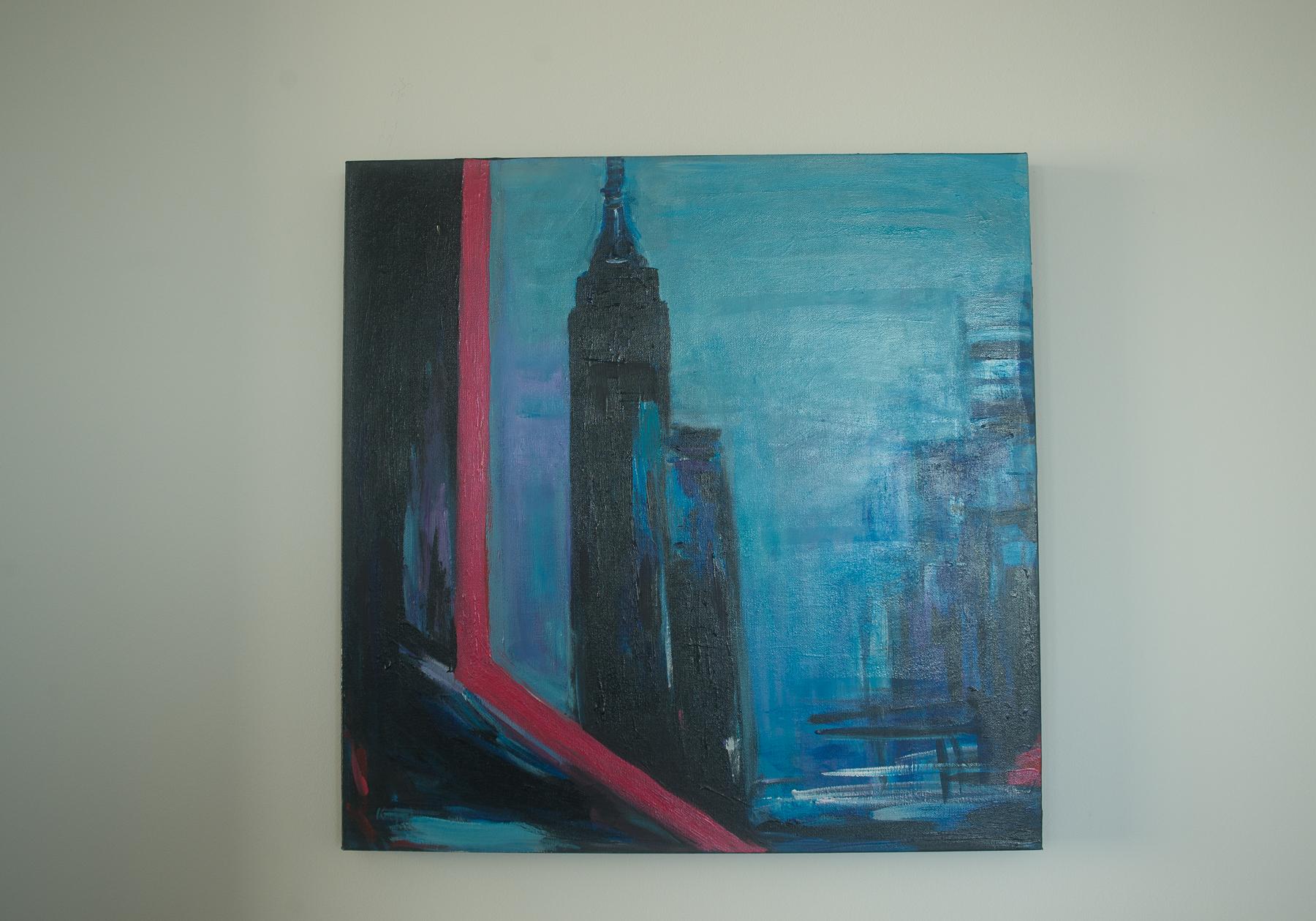 De pie, pintura original - Painting Contemporáneo de Kajal Zaveri