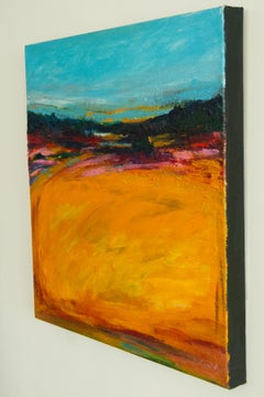 Sunlit Meadow, Abstract Painting