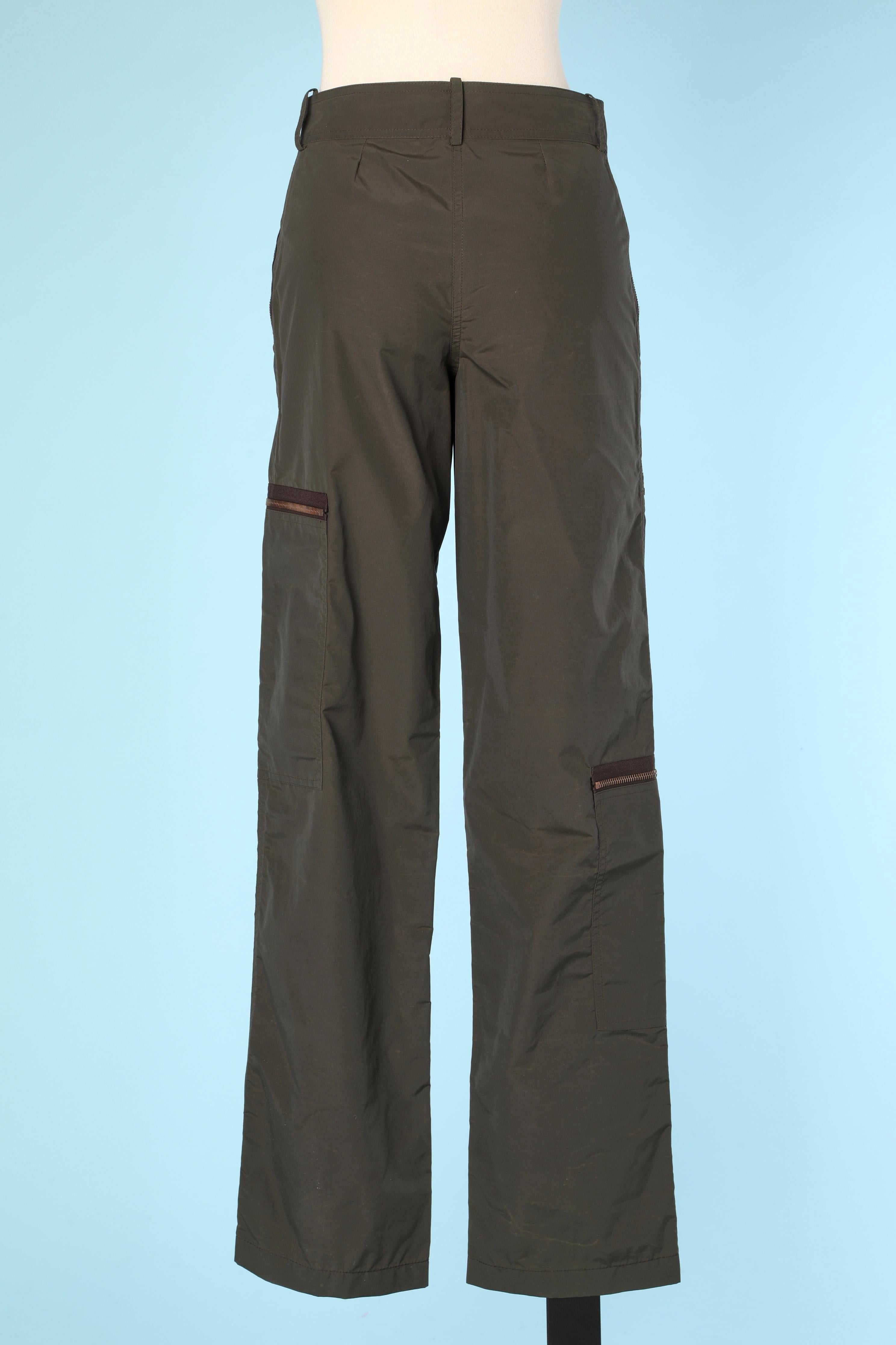 Women's or Men's Kaki cargo pant with zipped pockets Céline 