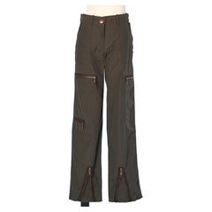 Kaki cargo pant with zipped pockets Céline 