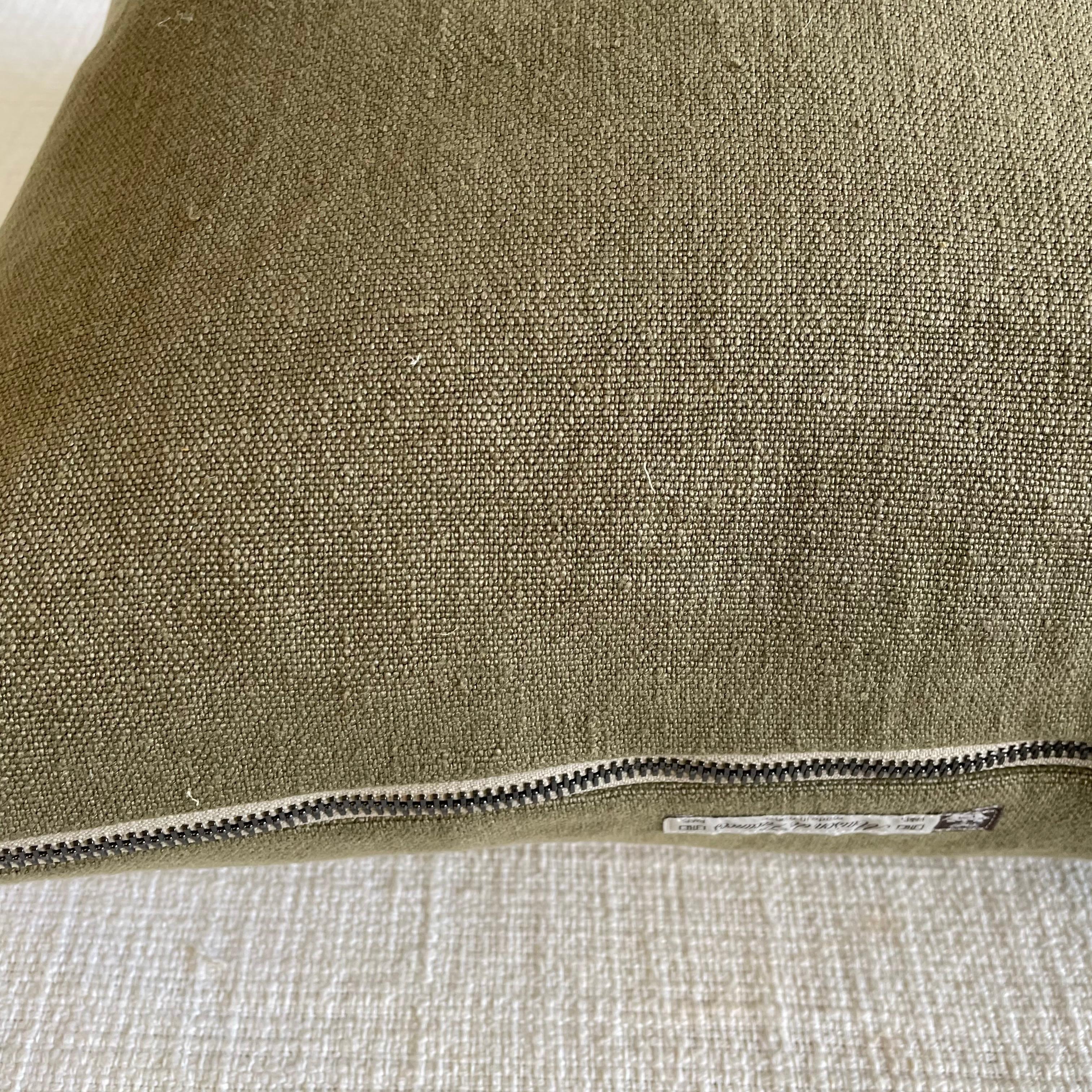 Stone Wash French Linen Accent Pillow 1
