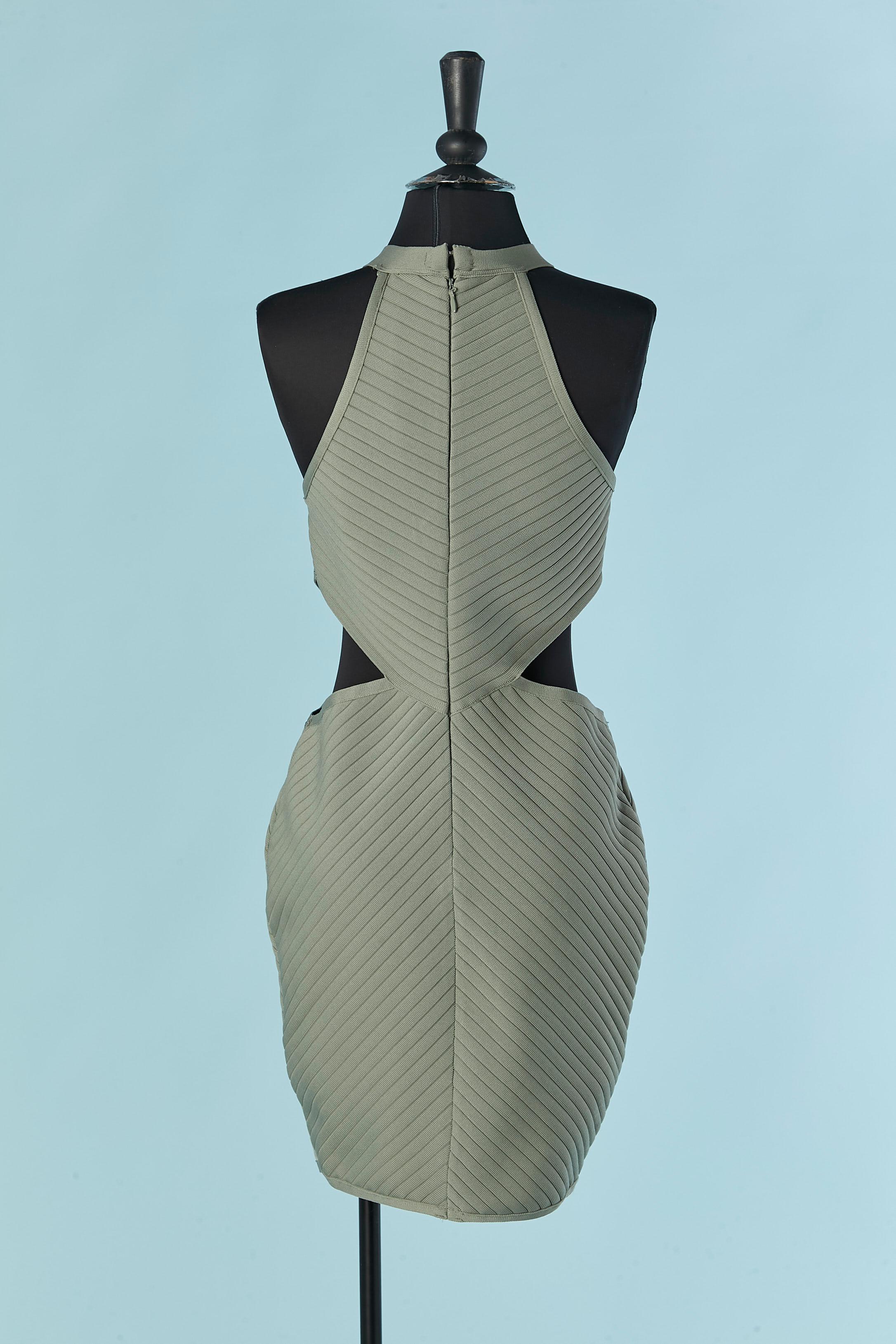 De las mujeres Vestido verde caqui sin mangas con corte PLEIN SUD Nuevo en venta