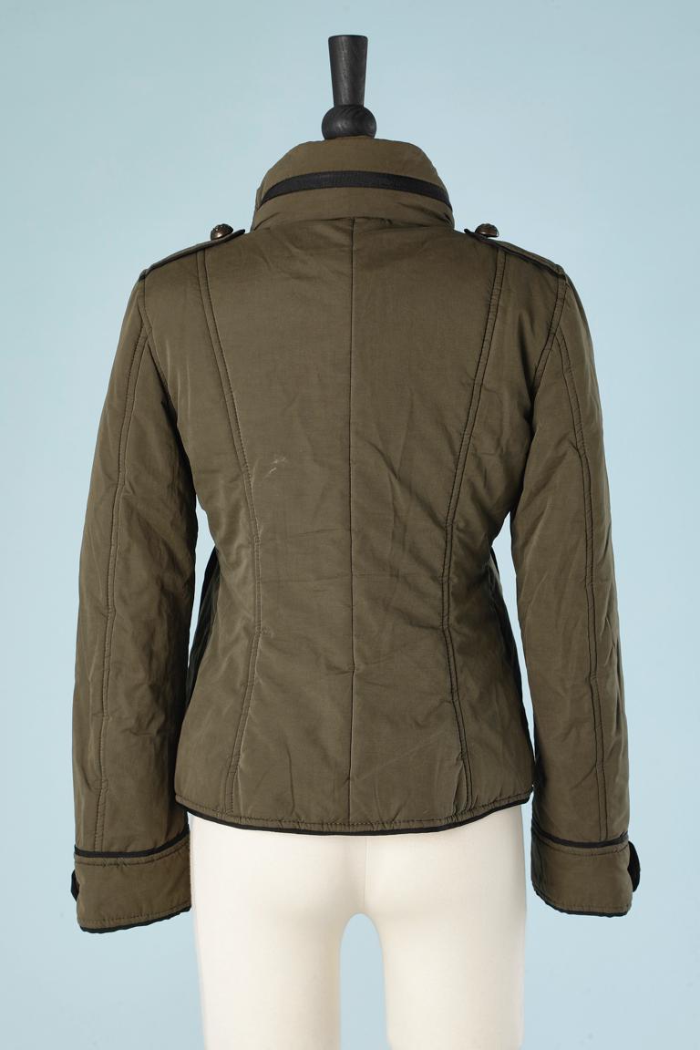 Kaki military style jacket with zip on the side Moschino Cheap & Chic  3