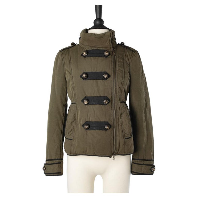 Moschino Blue Wool Military Band Jacket For Sale at 1stDibs