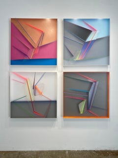 Future Summary Twenty-Two: Contemporary abstract plexiglass wall sculpture