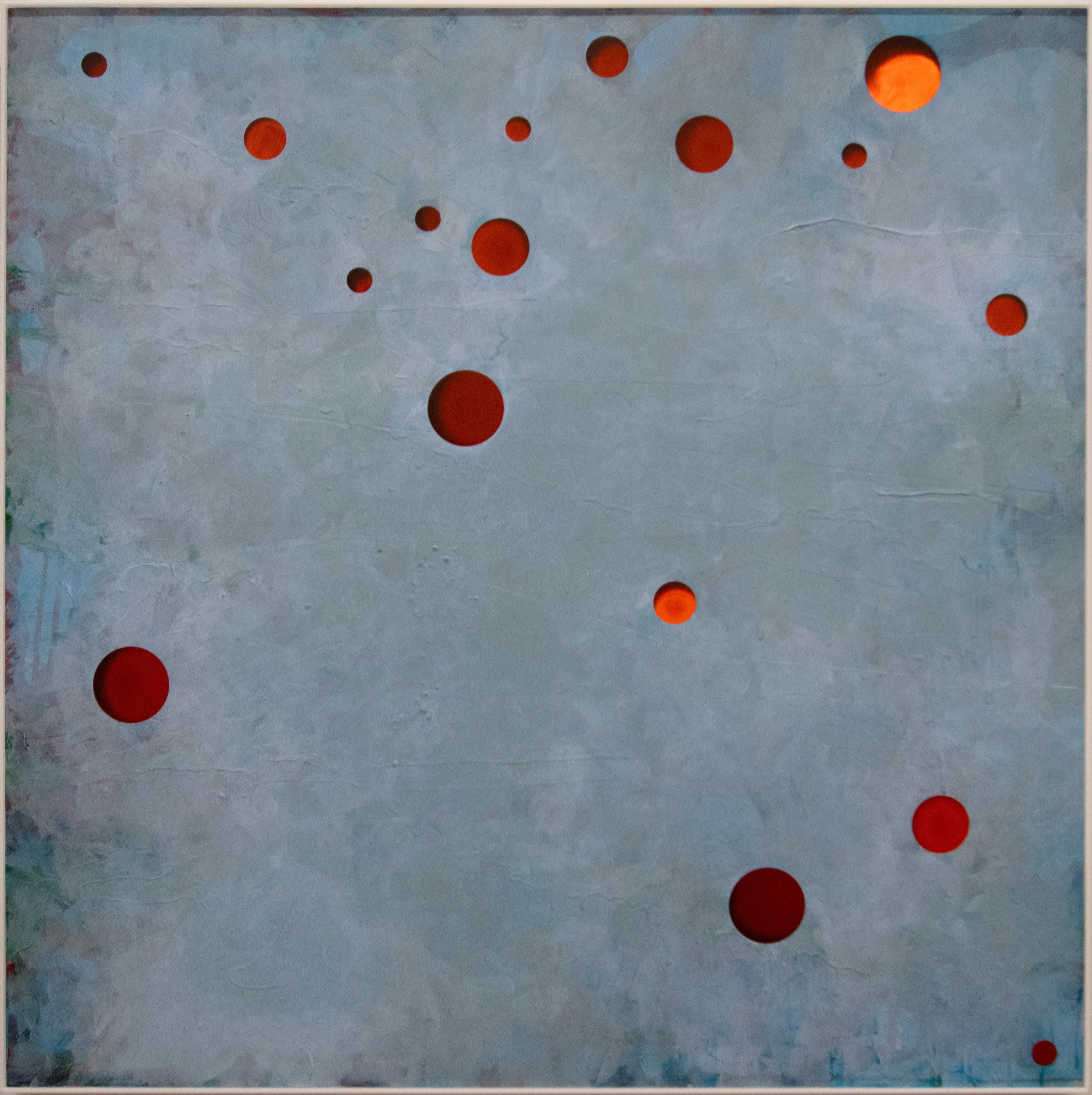 Kal Mansur Abstract Sculpture – Rostblau Escape One