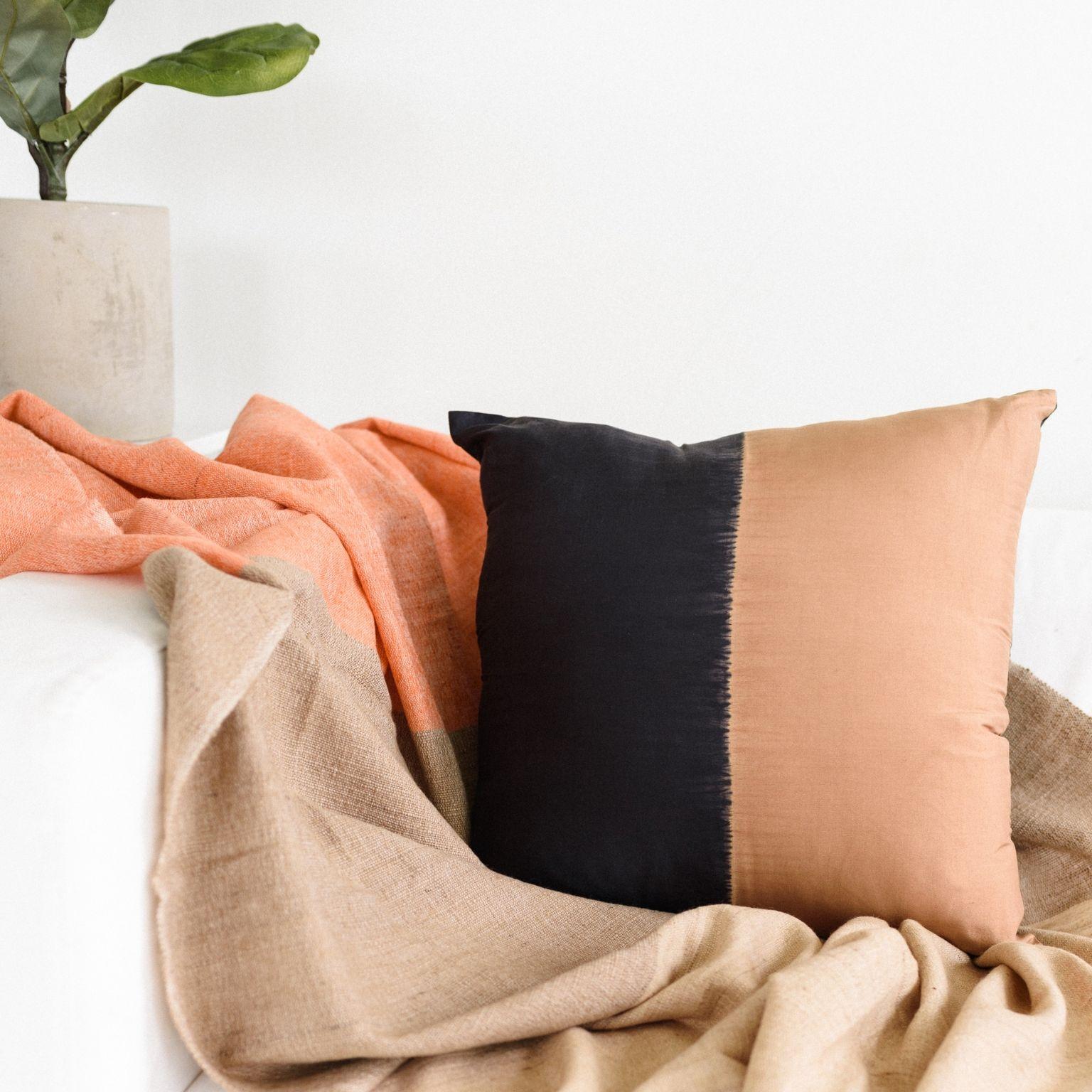 Custom design by Studio Variously, Kala pillow , our bestseller , is handmade by master artisans in India. A sustainable design brand based out of Michigan, Studio Variously exclusively collaborates with artisan communities to restore and revive