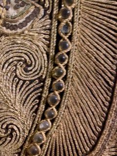 Kalaga Burmese tapestry – dancers and parrots – mid 20th - Burma Myanmar Asia