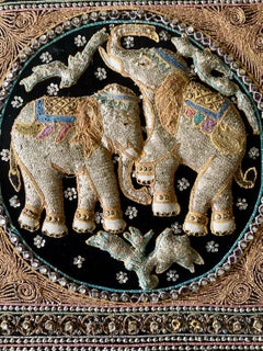 Kalaga Burmese tapestry – Elephants  - Burma Myanmar Asia