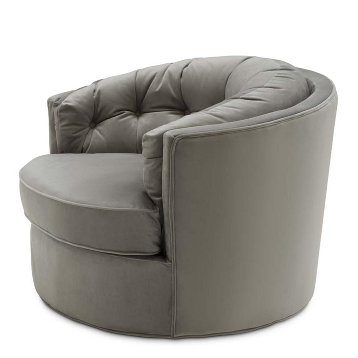 Italian Kalaha Grey Armchair For Sale