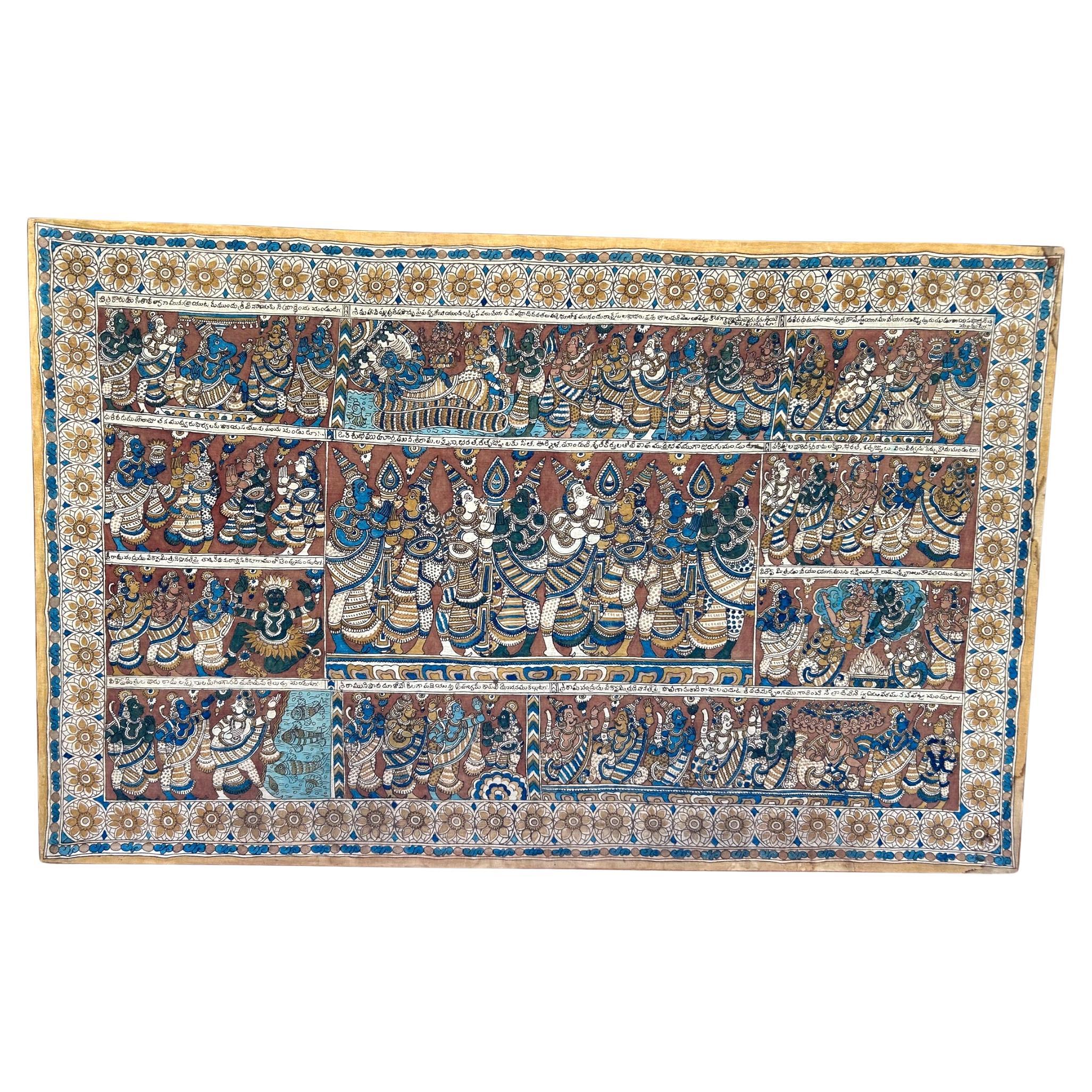 Kalamkari Tempelgemälde aus Süd Indien (1)