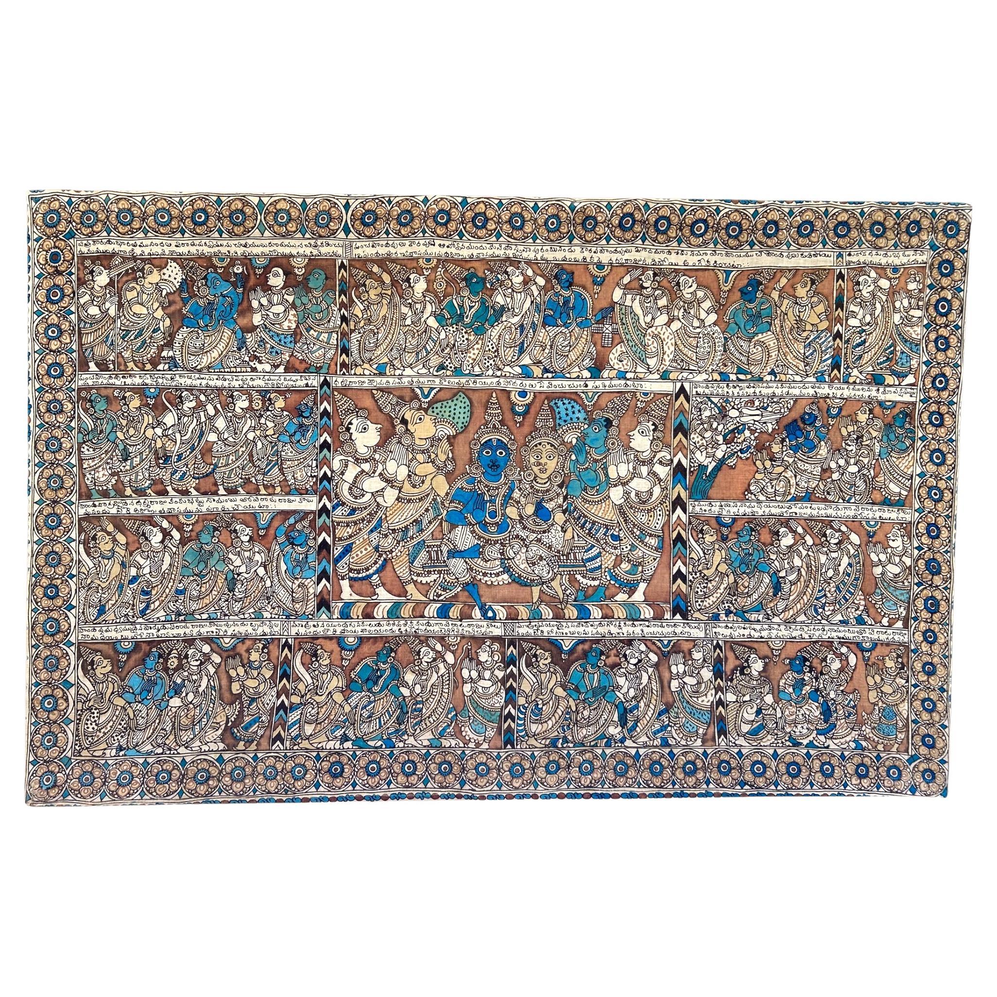 Kalamkari Tempelgemälde aus Südindien (2)