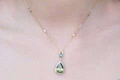 Kalani 14K Yellow Gold Pear-Cut Peridot Pendant
