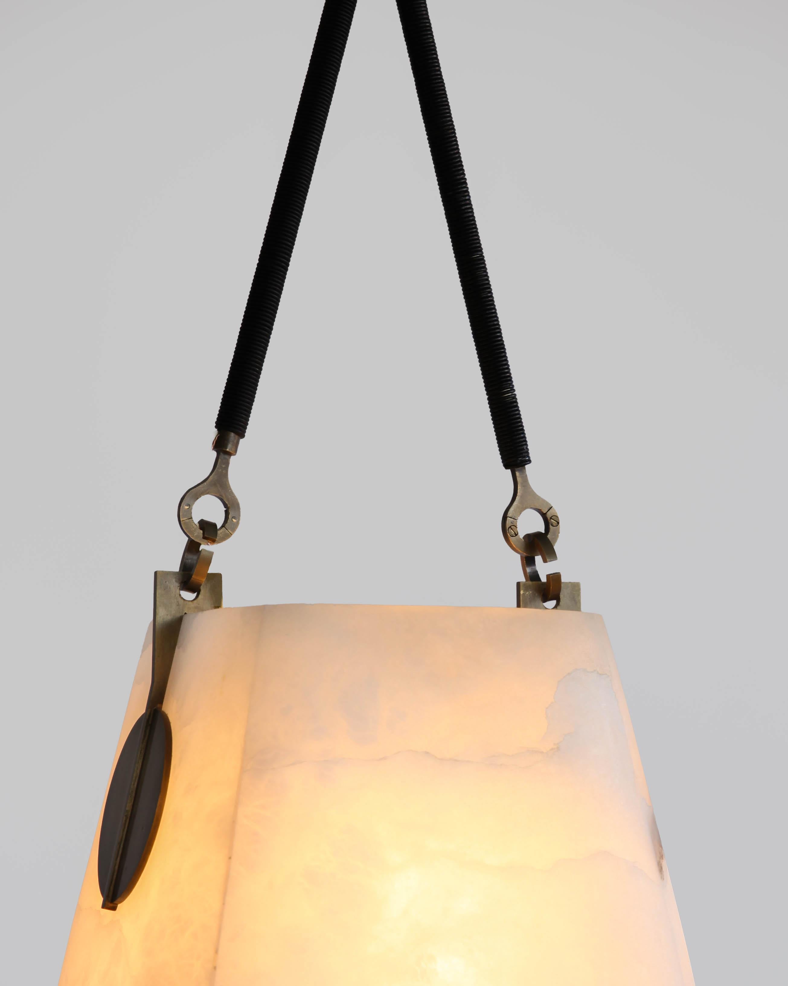 Carved Kalathi Lantern by M.Fisher x Remains Lighting Co. For Sale