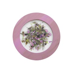 A Study of Purple Texture(1/3), Contemporary Floral Photography, Round Frame