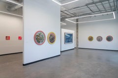 Clay Hill III, Contemporary Landscape Cyanotype, Large Scale Framed