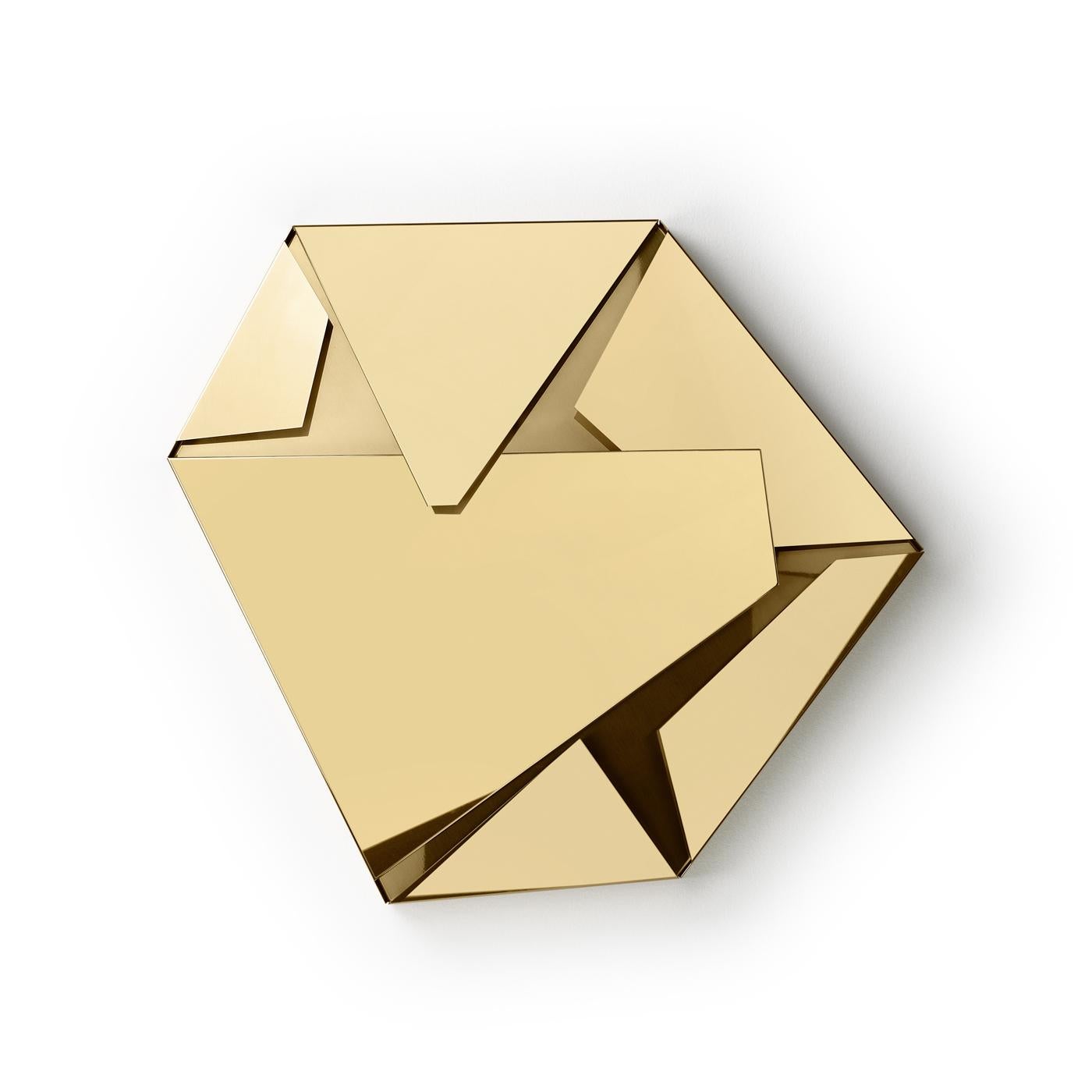 Modern Kaleidos Gold Small Wall Light By Campana Brothers For Sale