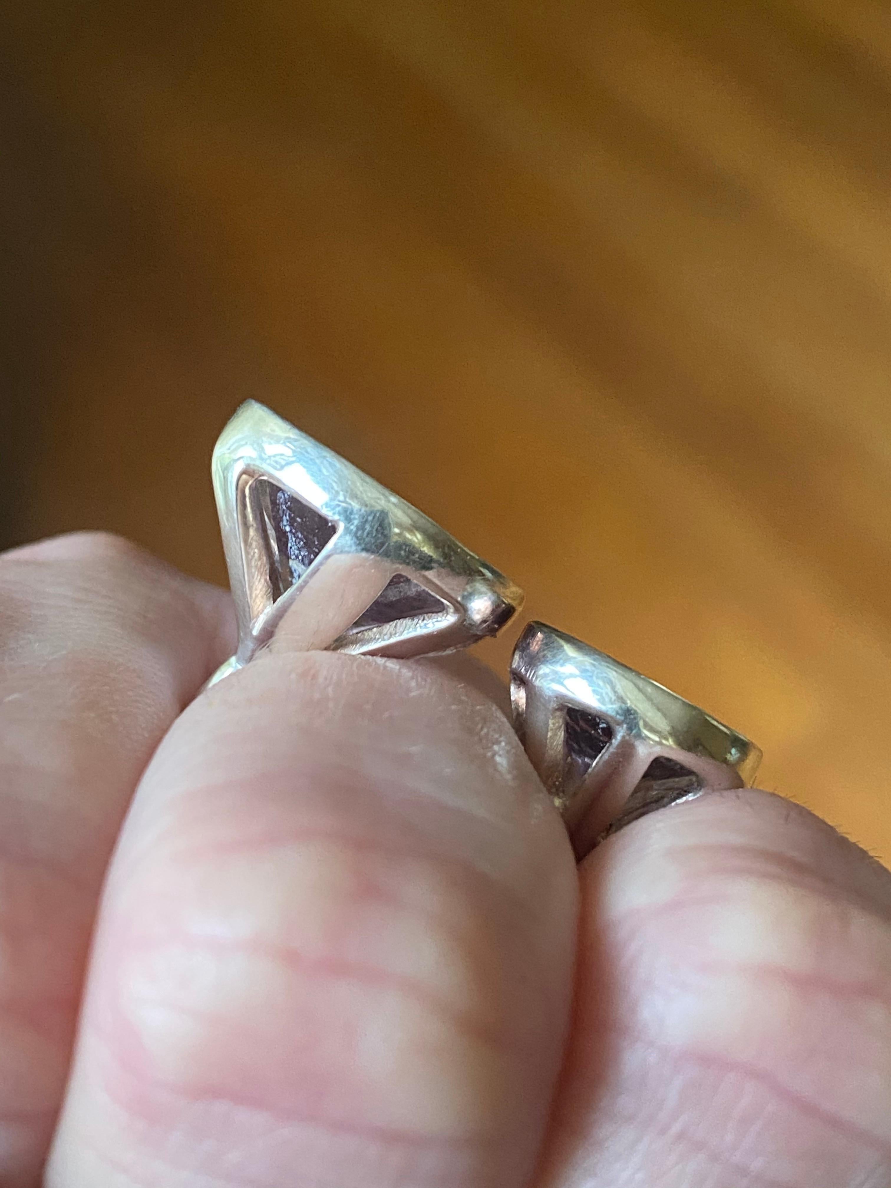 Women's or Men's Amethyst Kaleidoscope Fashion Ring in Sterling Silver For Sale